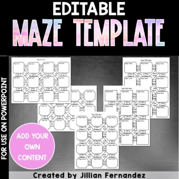 Preview of Printable Maze Template for Personal or Commercial Use BUNDLE