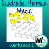 Maze Worksheet - Quadratic Formula