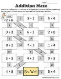 Maze Worksheets - Single and Double Digit Addition & Subtraction