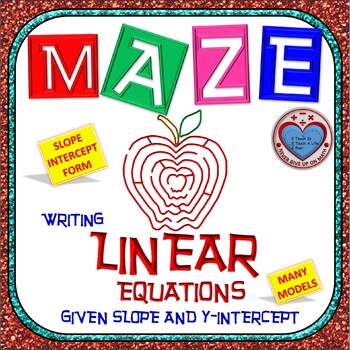 Preview of Maze - Write Linear Equation from slope and y-intercept (Slope Intercept Form)