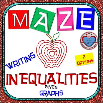 Preview of Maze - Writing Inequalities from Graph (BONUS Maze involves Compound Ineq)
