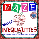 Maze - Writing Inequalities from Verbal Expressions