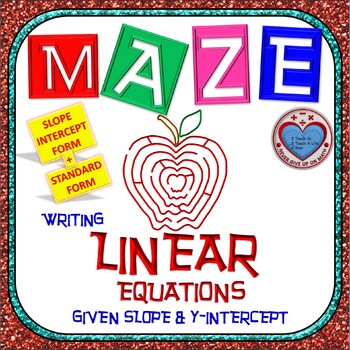 Preview of Maze - Write Linear Equation from slope and y-int (Slope-intercept & Standard)
