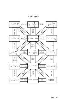 Preview of Maze about Derivatives (2)