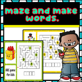 Maze and make words .ABC game for kids