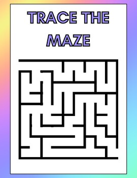 Preview of Maze finger tracing - download and print 10 pages!