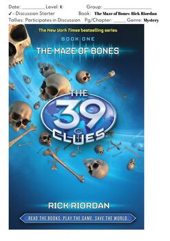 Preview of Maze of Bones by Rick Riordan Guided Reading Group or Literature Discussion Plan