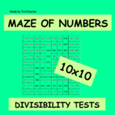 Maze of Numbers_3, Multiplication Table, Divisibility Test