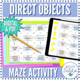 Maze with Spanish Direct Object Pronouns Practice  | Digit
