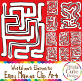 Mazes Clip Art Easy Maze Set A