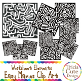 Mazes Clip Art Easy Maze Set B