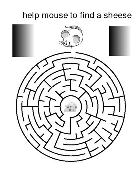 Preview of Mazes Worksheet Activity Sheets Graphics