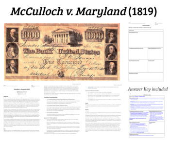 Preview of McCulloch v. Maryland (1819) - bundle