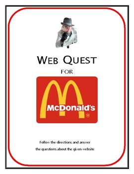Preview of McDonald's Internet Hunt Web Quest