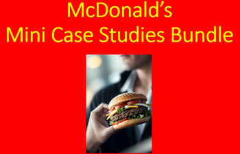 Preview of McDonald's Mini Case Study Worksheet Bundle No Prep Activity