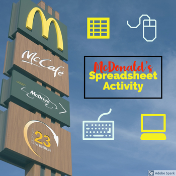 Preview of McDonald's Spreadsheet Activity