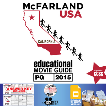 Preview of McFarland, USA Movie Guide | Questions | Worksheet | Google Slides (PG - 2015)