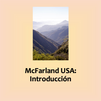 Preview of McFarland USA Spanish Movie Introductory Powerpoint Slides Presentation