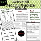 McGraw HIll Wonders First Grade Practice Unit 5 Weeks 1-5