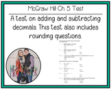 McGraw Hill - Chapter 5 Test Adding/Subtracting Decimals