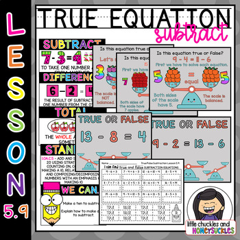 Preview of McGraw Hill Lesson 5.9 True Subtraction Equations