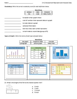 Preview of McGraw-Hill My Math Grade 3 Chapter 12 Assessment