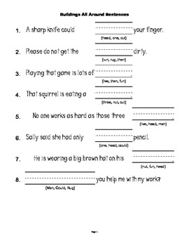McGraw Hill Reading Wonders © 1st Grade Unit 2 Week 2 Sentences by Dana ...