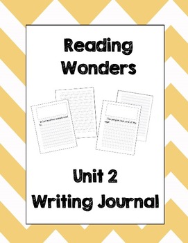 Preview of McGraw Hill Reading Wonders 2nd Grade Writing Journal Unit 2