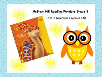 Preview of McGraw-Hill Reading Wonders Grade 3 Grammar Unit 2 BUNDLE