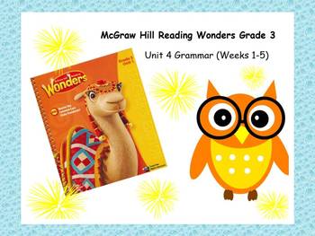 Preview of McGraw-Hill Reading Wonders Grade 3 Grammar Unit 4 BUNDLE