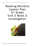 McGraw Hill Reading Wonders Grade 5 Unit 2 Week 3 Lesson P