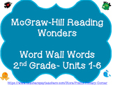 McGraw-Hill Reading Wonders Word Wall Words Grade 2 Units 