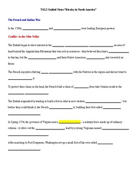 Preview of McGraw Hill US History: Early Years - Topic 4 Lesson 2 Guided Notes