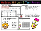 McGraw Hill Unit 2 Test Prep First Grade Number Patterns
