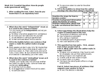 Preview of McGraw Hill Unit 2 Weeks 1-2 3rd Grade Student Worksheet BEST Standards Aligned