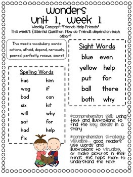 Preview of McGraw-Hill Wonders 2nd Grade Parent Communication Pack {Units 1-6}