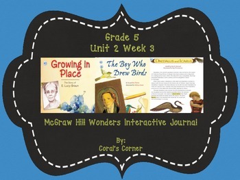 Preview of Wonders Reading 2017 5th Grade Interactive Notebook Unit 2 Week 3