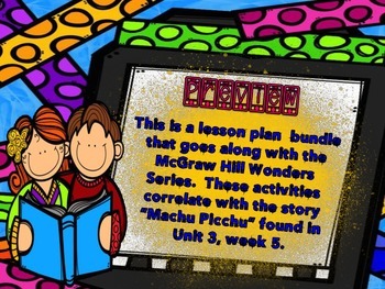 Preview of "Wonders", 5th - Machu Picchu Ancient City Lesson Plan Bundle