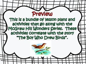 Preview of 5th - The Boy Who Drew Birds Lesson Plan Bundle