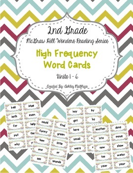 Preview of McGraw Hill Wonders COMPLETE BUNDLE High Frequency Words - 2nd Grade