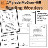 McGraw Hill Wonders  First Grade Practice Unit 1 Week 1-5