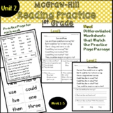 McGraw Hill Wonders First Grade Practice Unit 2 Week 1-5