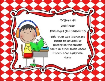 Preview of McGraw Hill Wonders Grade 2 Unit 3 Weeks 1-5  Bundle focus wall for display