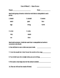 McGraw-Hill Wonders, Grade 2, Unit 4 Spelling Tests