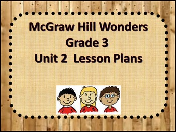 Preview of McGraw Hill Wonders Grade 3 Unit 2 Lesson Plans