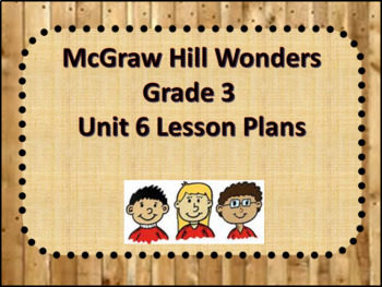 Preview of McGraw Hill Wonders Grade 3 Unit 6 Lesson Plans Weeks 1-5- Editable