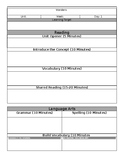 McGraw Hill Wonders Grade 6 editable blank lesson plan template