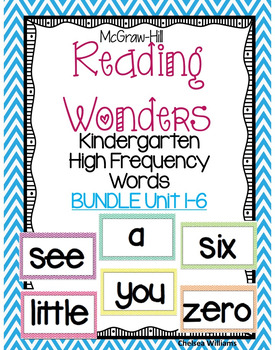 Preview of Kindergarten Chevron Sight Words |Word Wall Cards | WHOLE YEAR | Flash Cards