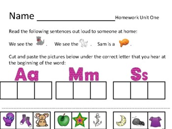 McGraw-Hill Wonders Kindergarten Homework for Units 1-10 | TpT