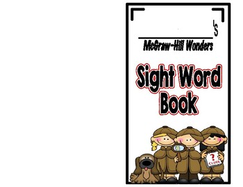 Preview of McGraw-Hill Wonders, Kindergarten Sight Word Booklet